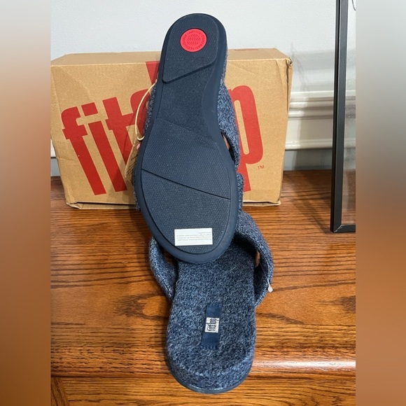 NWT-Fitflops Flatform Merino Wool Cross Slides - Picture 6 of 7